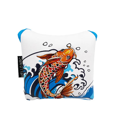 Koi Pattern Golf Club Head Covers – PU Leather, Waterproof, Driver / Fairway / Hybrid / Putter
