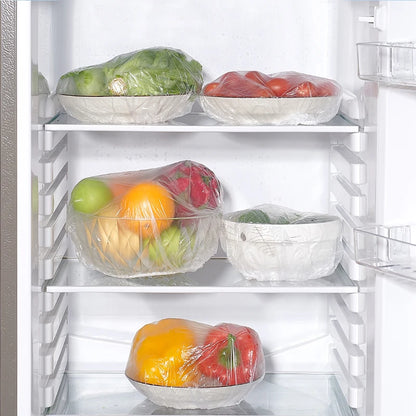 Elastic Food Storage Covers - Reusable Stretch Lids for Bowls & Plates, Durable Kitchen Food Saver Wraps
