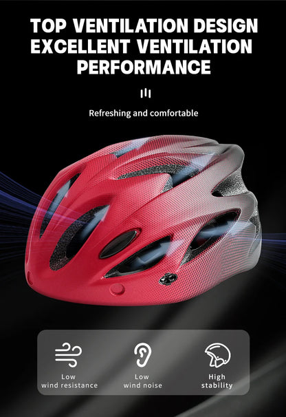 X-TIGER Adult Cycling Helmet with LED Rear Light - Dual Mode Goggle, Lightweight Breathable Design, Fits 58-62cm