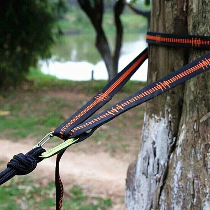 Hammock Straps 2-Pack - 600lbs Capacity Polyester Suspension System with 5 Adjustment Rings