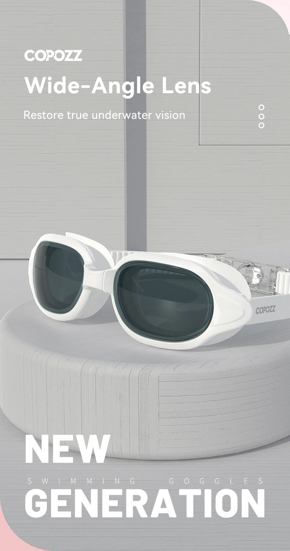 Prescription Swimming Goggles with Anti-Fog UV Protection - Myopia Diopter Swim Eyewear