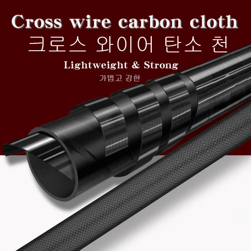 Ultralight Carbon Fiber Telescopic Tarp Pole - Adjustable Camping Tent Pole (2.4m-3m Lightweight)