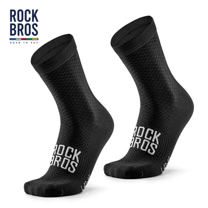 ROCKBROS High-Performance Cycling Socks - Breathable Shock-Absorbing Sport Socks with High Elastic Fabric for Outdoor Biking (1 Pair)