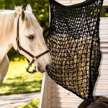 Large Capacity Slow Feed Hay Net - Hanging Feeder Bag for Horses, Goats & Sheep