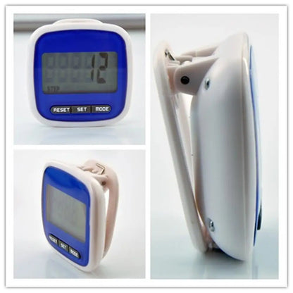 3D Pedometer with LCD Display - Walking & Running Step Counter with Clip