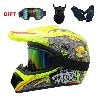 Full Face Motocross Helmet - Off-Road Downhill AM DH Cross Capacete - Free Shipping + 3 Free Gifts