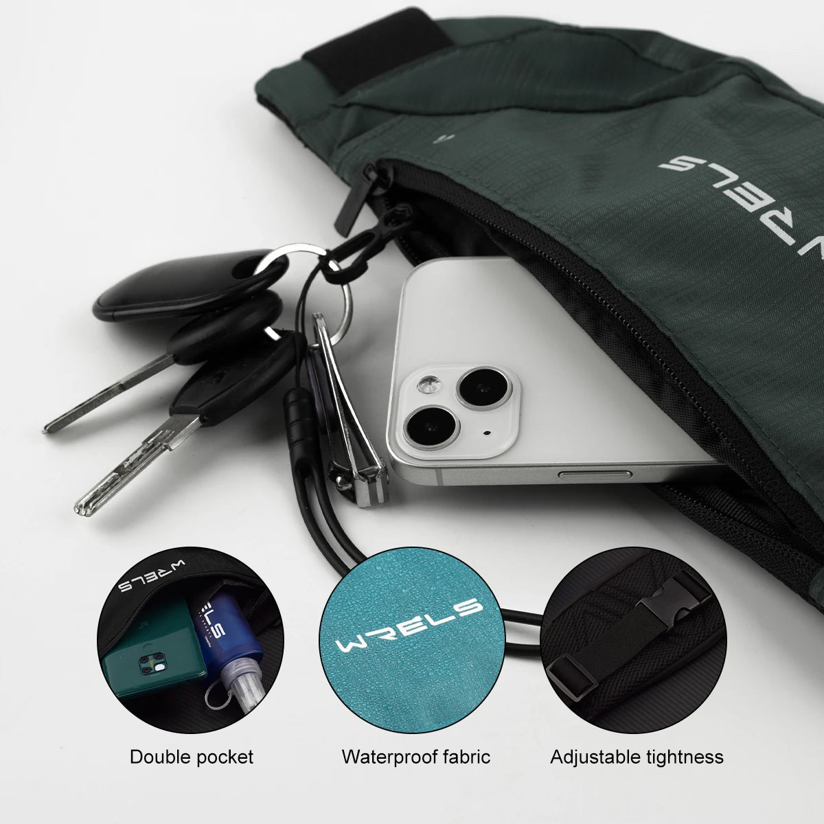 Waterproof Running Waist Bag - Ultra-Thin Elastic Sports Phone Holder for Outdoor Fitness