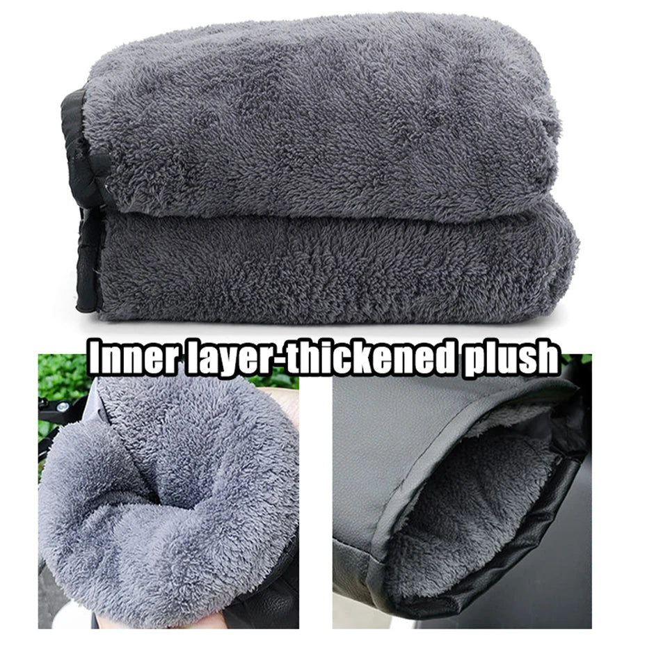 Waterproof Winter Handlebar Muffs - Motorcycle & Bicycle Hand Warmers