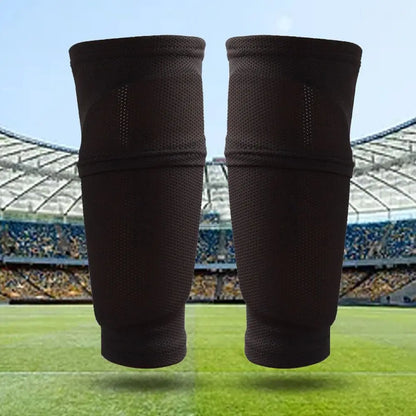 Professional Soccer Shin Guards - Nylon Leg Sleeves with Pocket Protection for Football Training