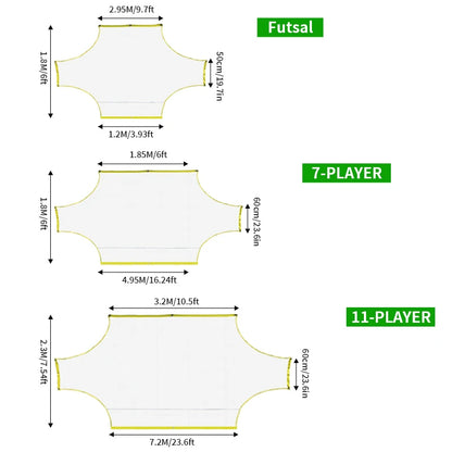 Portable Soccer Practice Goal Net - Professional Training Gate for 5v5, 7v7 & 11v11 (Outdoor Goalkeeping & Shooting Practice)