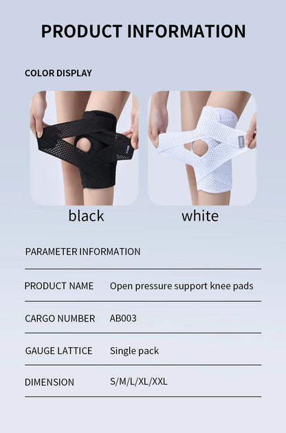 Pressurized Elastic Knee Support - Nylon Compression Knee Brace for Arthritis, Joint Protection & Sports (Men & Women)