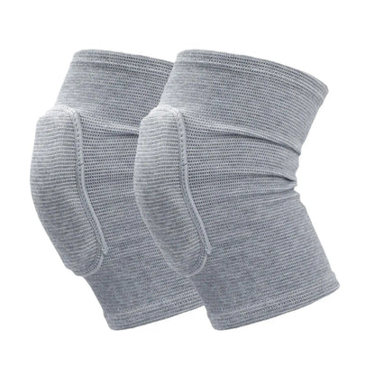 Elastic Knee Support Pads - 2 Pack Compression Knee Protectors with Thickened Sponge for Dance, Workout & Training