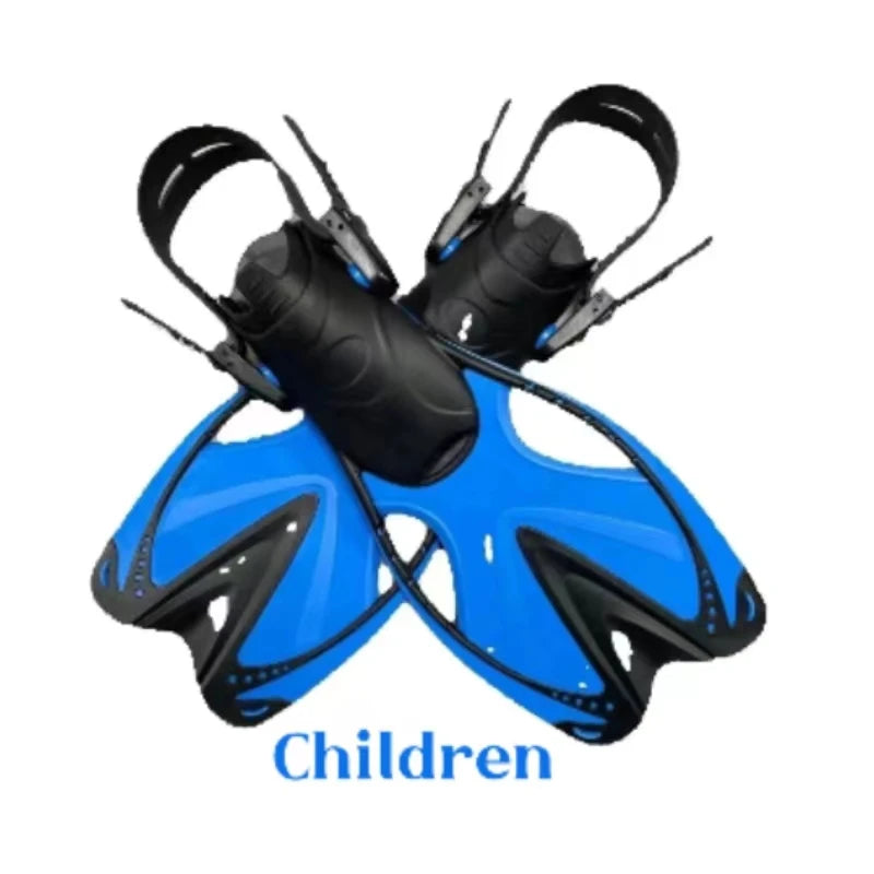 Kids Silicone Swimming Fins - Training Flippers for Pool & Snorkeling (Ages 6-14)