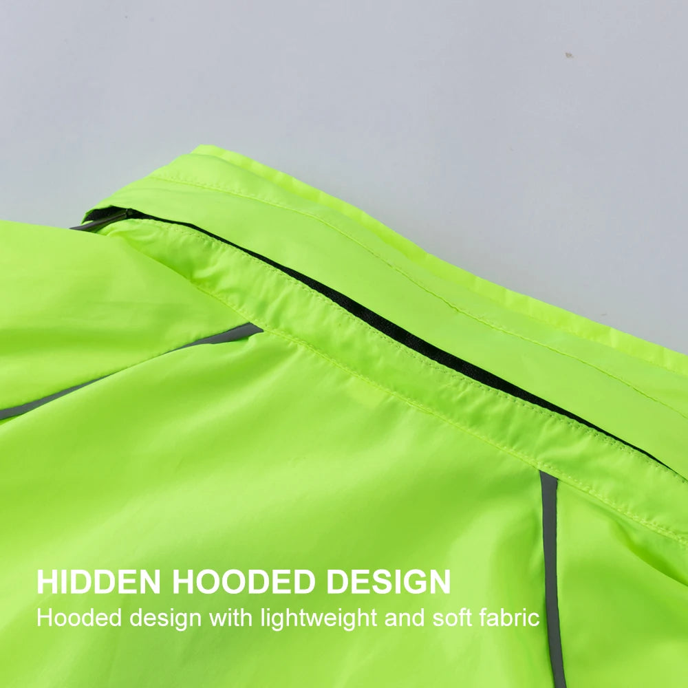 Men's Cycling Windbreaker Jacket - Water-Resistant Long Sleeve MTB Bike Coat with Quick-Dry & Breathable Jersey