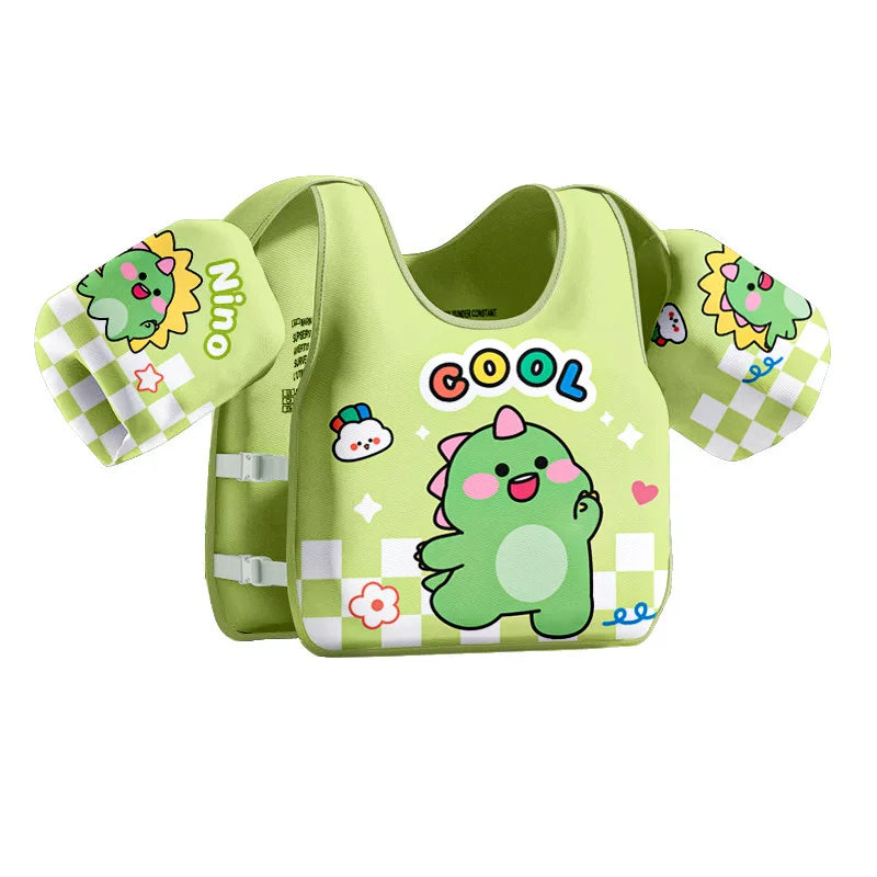 Kids Swimming Safety Vest - Inflatable Pool Float Ring with Arm Support for Children Water Play Equipment