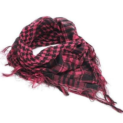 Unisex Tactical Military Plaid Scarf - Lightweight Army Style Arab Scarf for Warmth