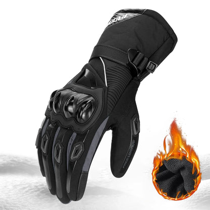 Waterproof Winter Motorcycle Gloves - Full Finger Protection with Touch Screen - Model WN-01