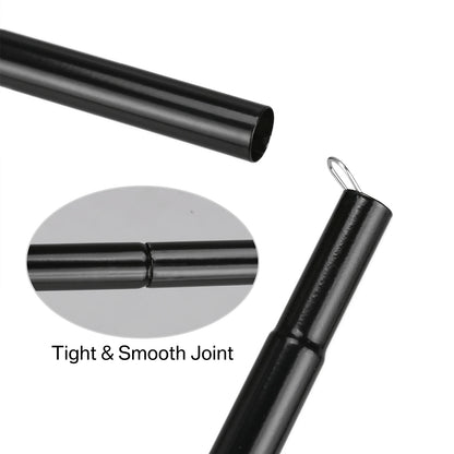 Set of 2 Tent Poles Adjustable Tarp Poles Steel Rods for Sun Shelter Tarp Canopy Camping Replacement With Pegs & Ropes