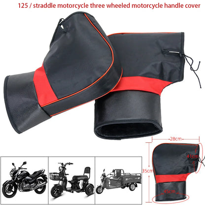 Motorcycle Handlebar Muffs - Thick Warm Rainproof Winter Gloves for Scooter & Motorcycle (1 Pair)