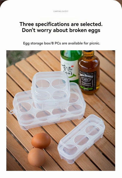Portable Camping Egg Storage Container - Shockproof Outdoor Egg Carrier Box with Shatterproof Protection for Travel and Home