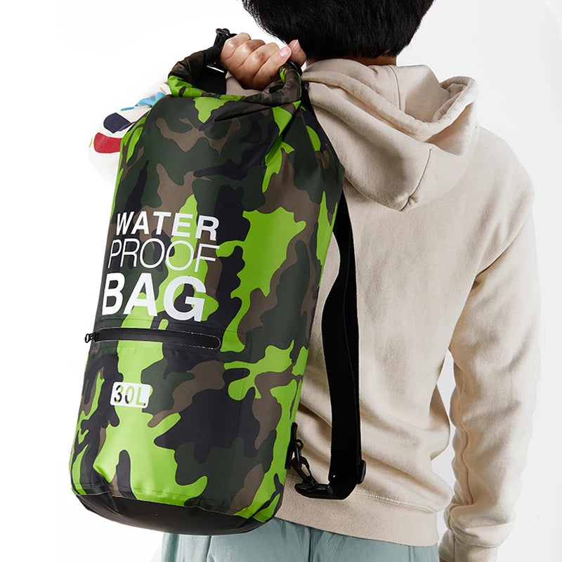 Waterproof Dry Bag Backpack - 30L/15L with Wet Separation Pocket for Kayaking, Boating, Swimming & Outdoor Sports