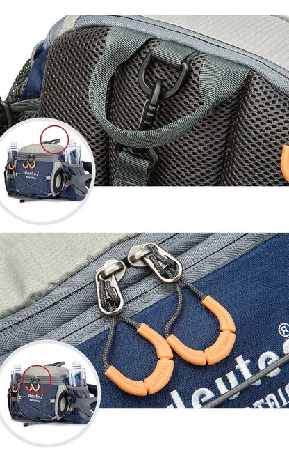 Men's Outdoor Sports Waist Bag - Multi-Purpose Hiking Backpack for Cycling, Camping, Climbing, Running with Water Bottle Holder - Bicycle Fanny Pack for Fishing