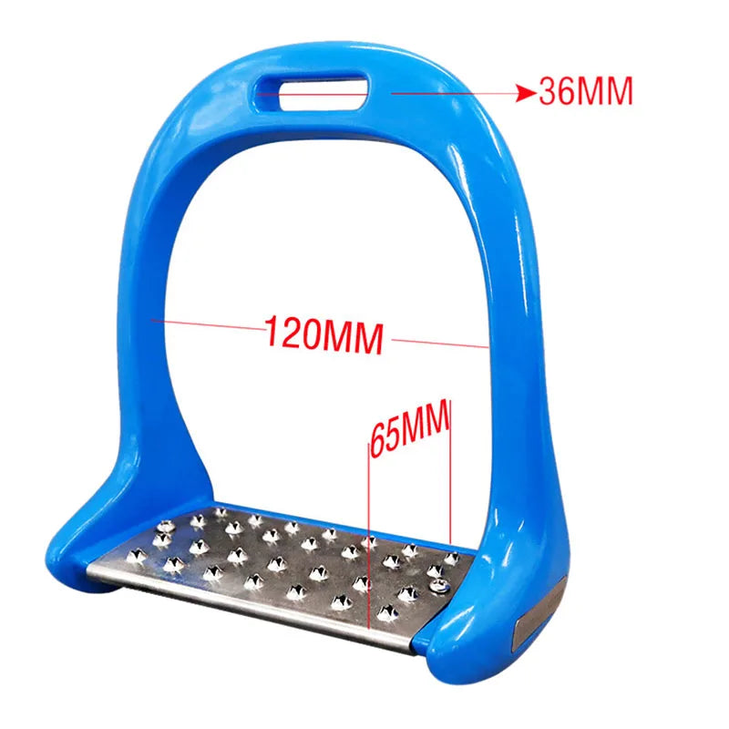 Premium Aluminium Alloy Horse Stirrups - Anti-Slip Equestrian Safety Riding Treads (1 Pair)
