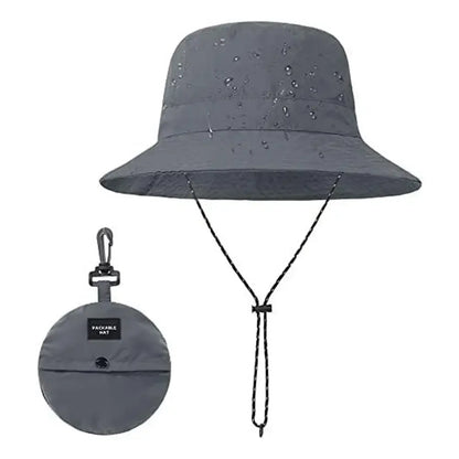 Unisex Waterproof Panama Bucket Hat - Anti-UV Sun Protection for Outdoor Camping, Hiking & Mountaineering