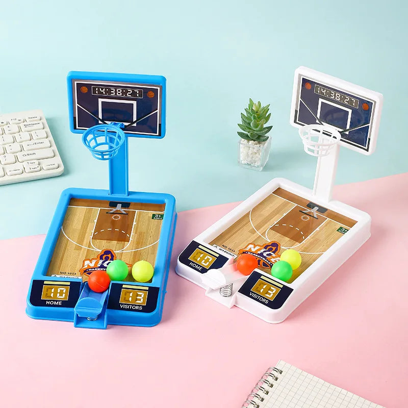 Mini Basketball Shooting Game - Desktop Basketball Hoop Toy for Kids & Family (Indoor Educational Game, 18x12cm)
