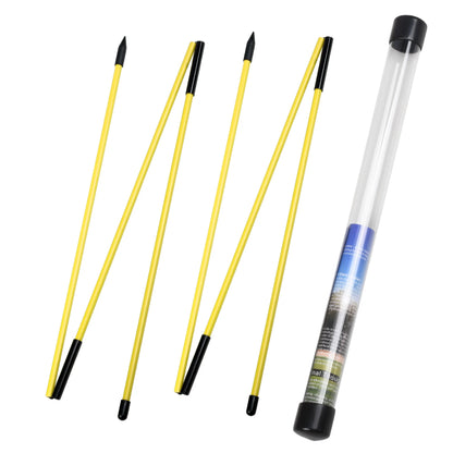 Golf Alignment Sticks - 2 Sets of 48inch Practice Rods - Collapsible & Portable - 6 Colors Available