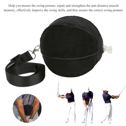 Golf Swing Training Aid - Smart Inflatable PVC Ball for Posture Correction and Swing Mechanics
