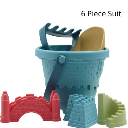 Kids Beach Castle Building Set - Complete Sand Play Kit with Bucket & Scoop - Outdoor Summer Sandbox Toys for Children & Family Fun