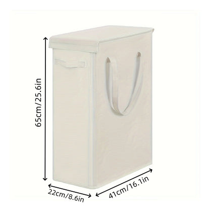 Wheeled Laundry Hamper with Lid - Closed Storage Basket for Bedroom, Bathroom & Laundry Room