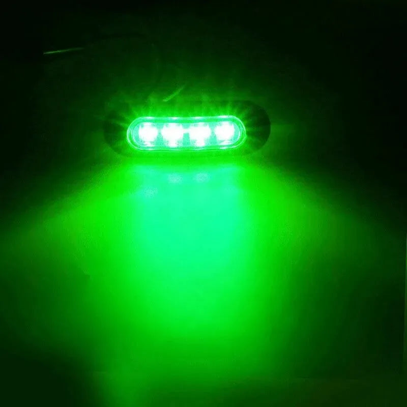 Marine LED Navigation Light Kit - Red & Green 12-24V Waterproof Boat Signal Lights (2-Pack)