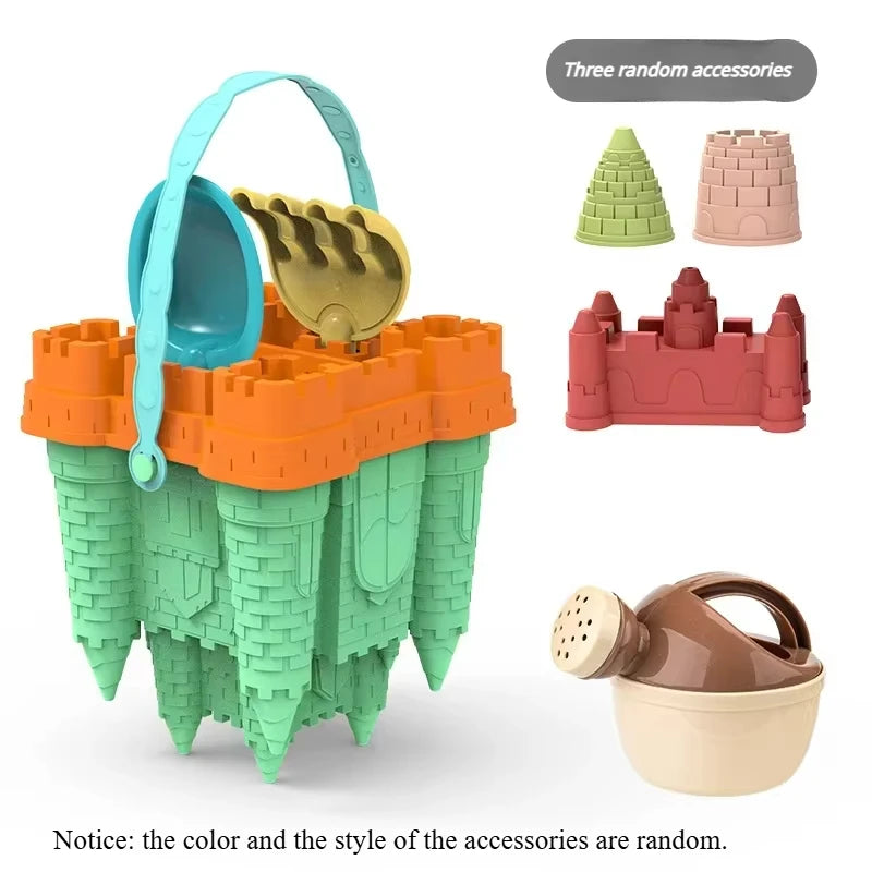 Kids Beach Castle Building Set - Complete Sand Play Kit with Bucket & Scoop - Outdoor Summer Sandbox Toys for Children & Family Fun