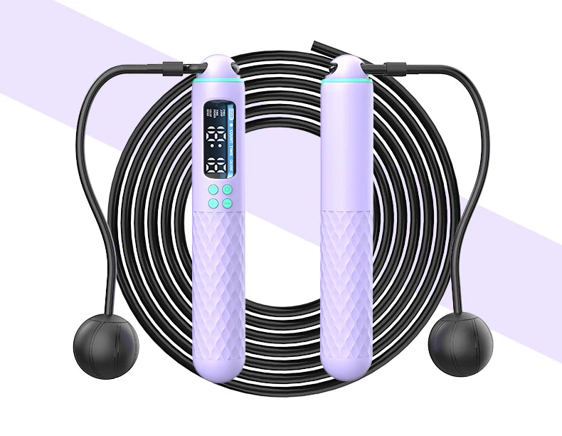 USB Rechargeable Smart Jump Rope - Digital Wireless Calorie Counter with Adjustable Length