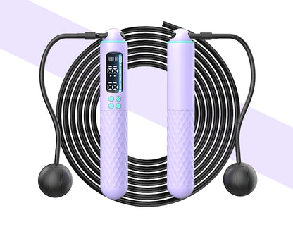USB Rechargeable Smart Jump Rope - Digital Wireless Calorie Counter with Adjustable Length