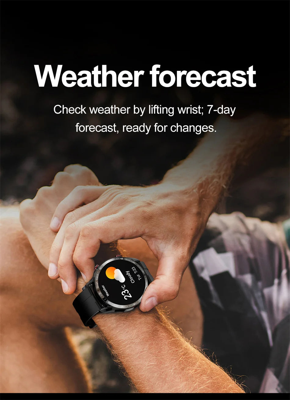 1.53" Full Touch Screen Smart Watch - Multi-Sport Mode with ECG+PPG, Waterproof & Bluetooth Call