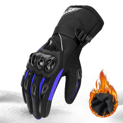 Waterproof Winter Motorcycle Gloves - Full Finger Protection with Touch Screen - Model WN-01