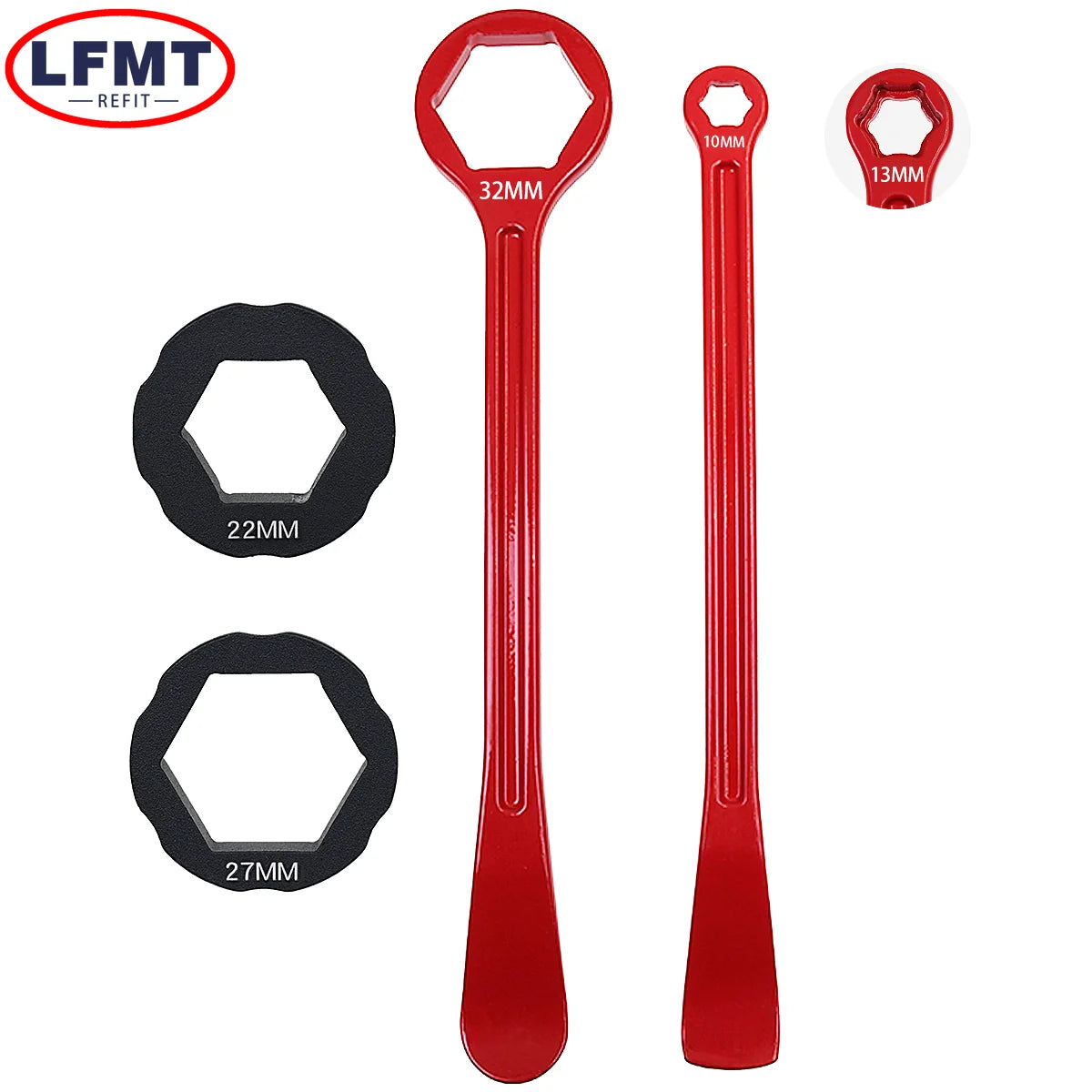 Universal CNC Tire Lever Tool & Axle Wrench - Motocross Tire Change Spoon for KTM Husqvarna Honda Yamaha Kawasaki Suzuki SHERCO Beta