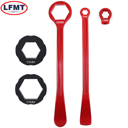 Universal CNC Tire Lever Tool & Axle Wrench - Motocross Tire Change Spoon for KTM Husqvarna Honda Yamaha Kawasaki Suzuki SHERCO Beta