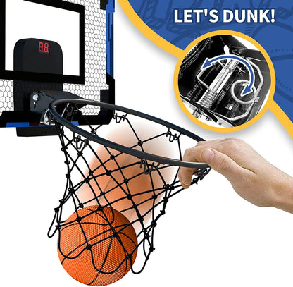 Wall-Mounted Ring Basketball Hoop – Indoor Training Mini Basketball Toy Set for Kids, Ideal for Home and Outdoor Play