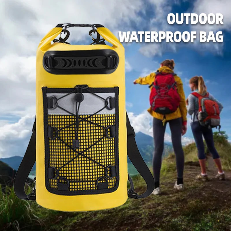 Waterproof Dry Bag Backpack 10L 20L - PVC Shoulder Pack for Kayaking, Surfing, Rafting, Trekking & Boating