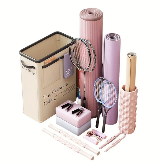 Yoga Mat & Fitness Equipment Storage Basket - Household Foam Roller Rack with Sewn Edge