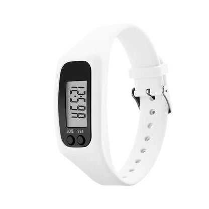 Digital LED Pedometer Watch - Silicone Sport Bracelet with Step Counter and Calorie Tracker