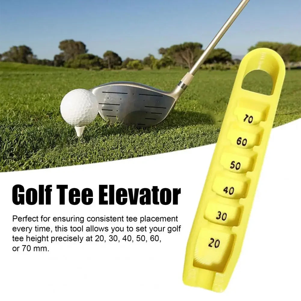 Adjustable Golf Tee Height Regulator - Portable Tee Stand with 20-70mm Precision Positioning - Essential Golf Training Tool