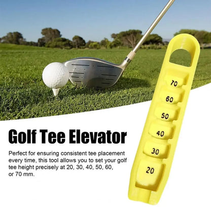 Adjustable Golf Tee Height Regulator - Portable Tee Stand with 20-70mm Precision Positioning - Essential Golf Training Tool