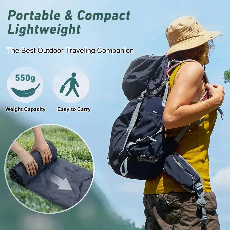 Ultralight Inflatable Camping Sleeping Pad - Portable Outdoor Air Mattress for Hiking and Travel