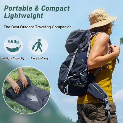 Ultralight Inflatable Camping Sleeping Pad - Portable Outdoor Air Mattress for Hiking and Travel