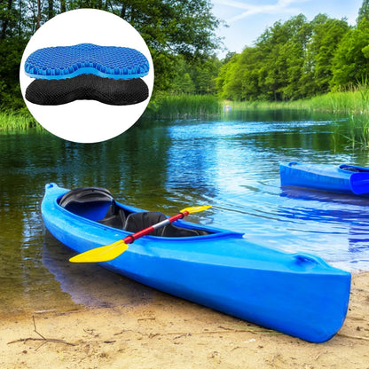 Anti-Slip Gel Kayak Seat Cushion - Waterproof Non-Slip Seat Pad for Sit-In Kayaks, Inflatable Kayaks, Canoes, and Boats